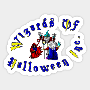 Wizards of Halloween 8 Bits art Sticker